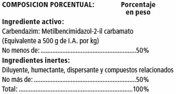 Fungicida Prozycar en polvo 100g (i. a. carbendazim)