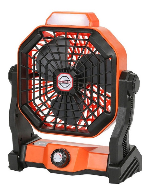 Ventilador portátil con lámpara LED recargable