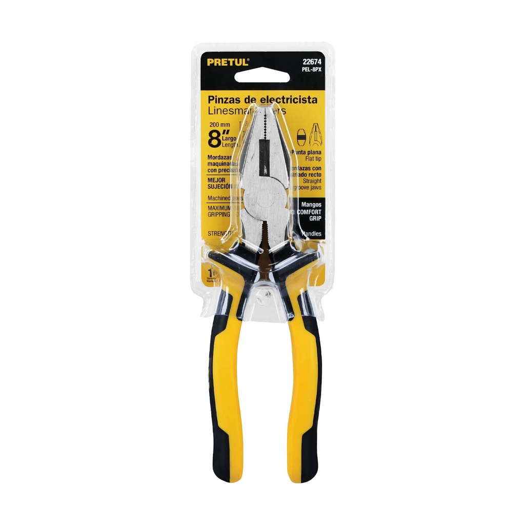 Pinza para electricidad 8" PRETUL
