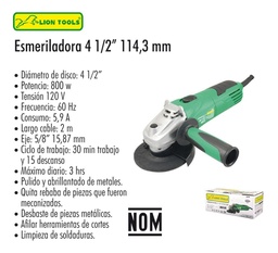 [FLL976] Pulidora LION 4½" 800W