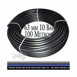 [FLLC444.1050] Tubería PE 63mm (10BAR) Longitud 100m