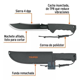 [FLL1545] Machete TRUPER de doble filo 10"