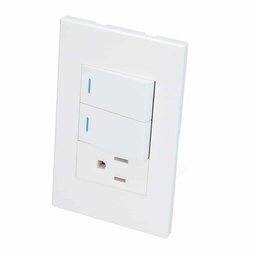 [FLL1627] Placa Dubai de 2 interruptores y 1 toma