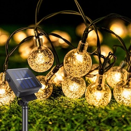 [FLL555.1629] Guirnalda solar para exteriores de 100 focos LED amarillos