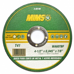 [FLL252] Disco de corte recto para metal y acero inoxidable